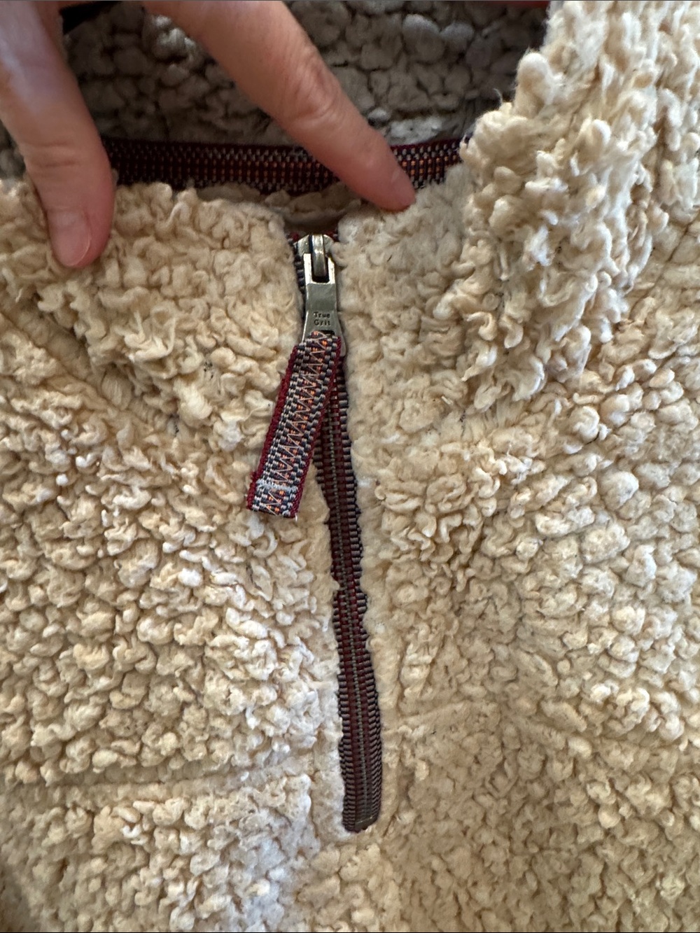 True Grit Men's Beige Sherpa Half-Zip Pullover - Picture 6 of 7